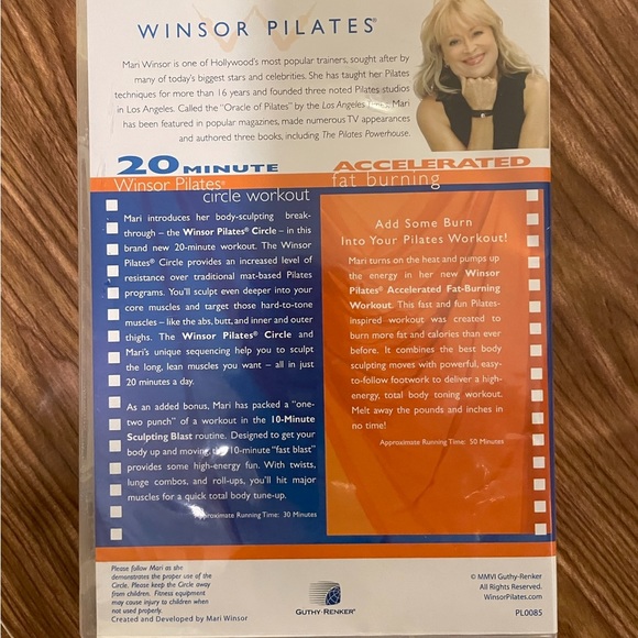 Winsor Pilates Sculpt Your Body Slim 20 Minute Circle Workout DVD plus A Bonus - Picture 2 of 10